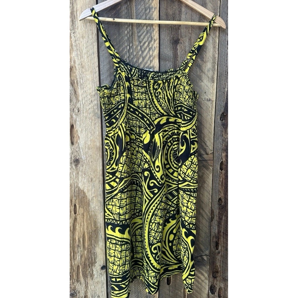 Vintage Authentic Hawaiian Size M Tribal lightweight beach cover-up dress Travel